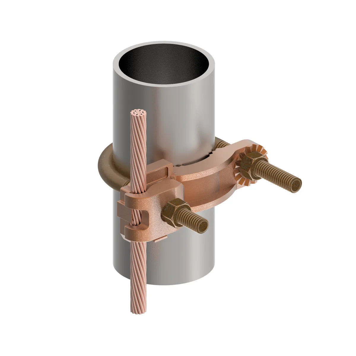 GAR3903BU - Burndy - 1/4" to 2" Pipe 3/8" Stud. Silicon Bronze Hardware Mechanical Grounding Connector