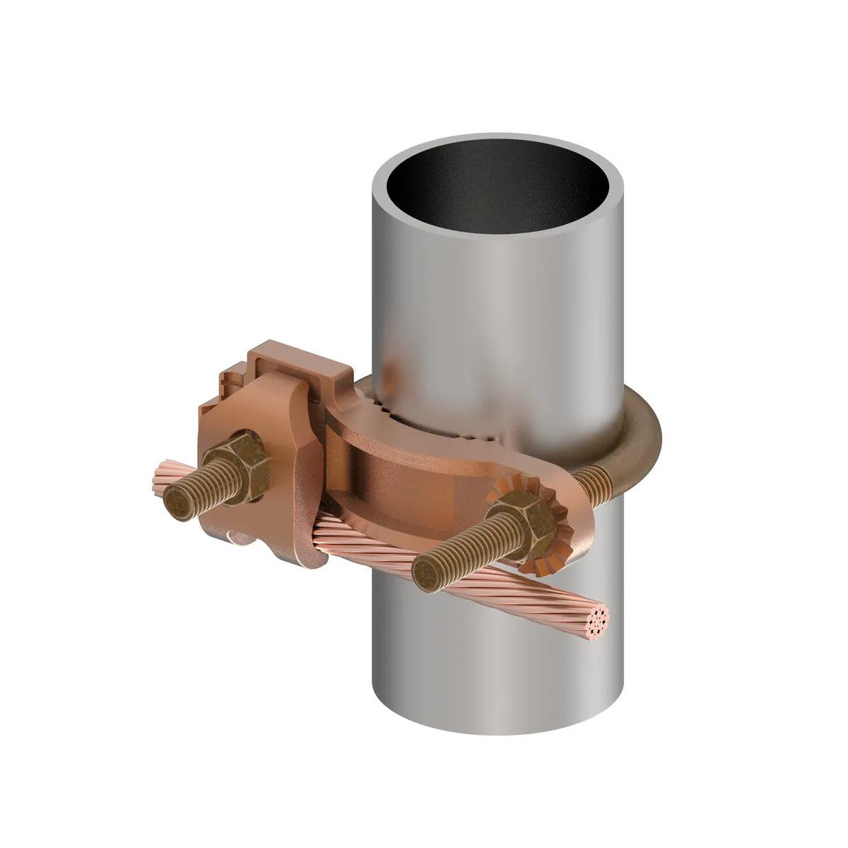 GAR3904BU - Burndy - 2-1/2" to 3-1/2" Pipe 3/8" Stud Mechanical Grounding Connector