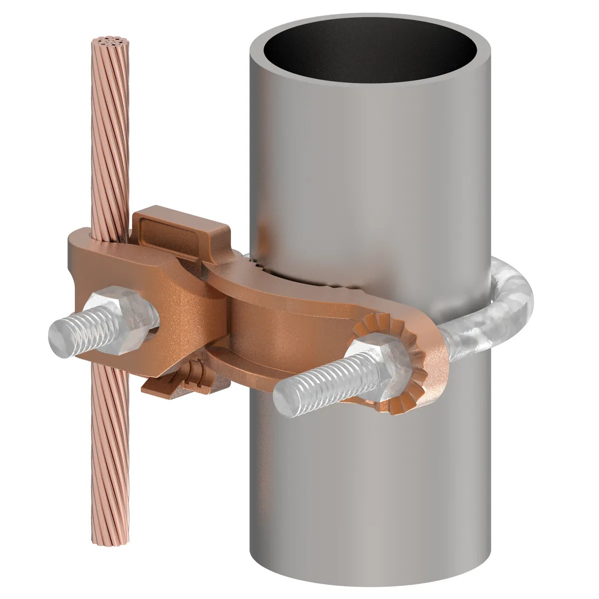 GAR3904 - Burndy - 2-1/2" to 3-1/2" Pipe 3/8" Stud Mechanical Grounding Connector