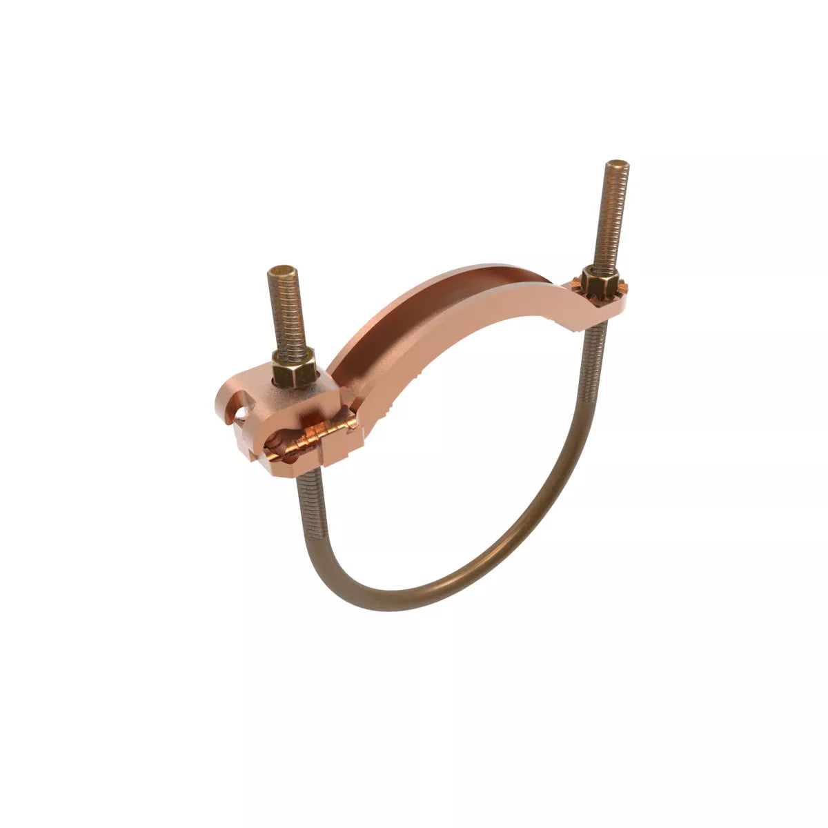 GAR3906BU - Burndy - 6" Pipe 3/8" Stud Silicon bronze hardware Mechanical Grounding Connector