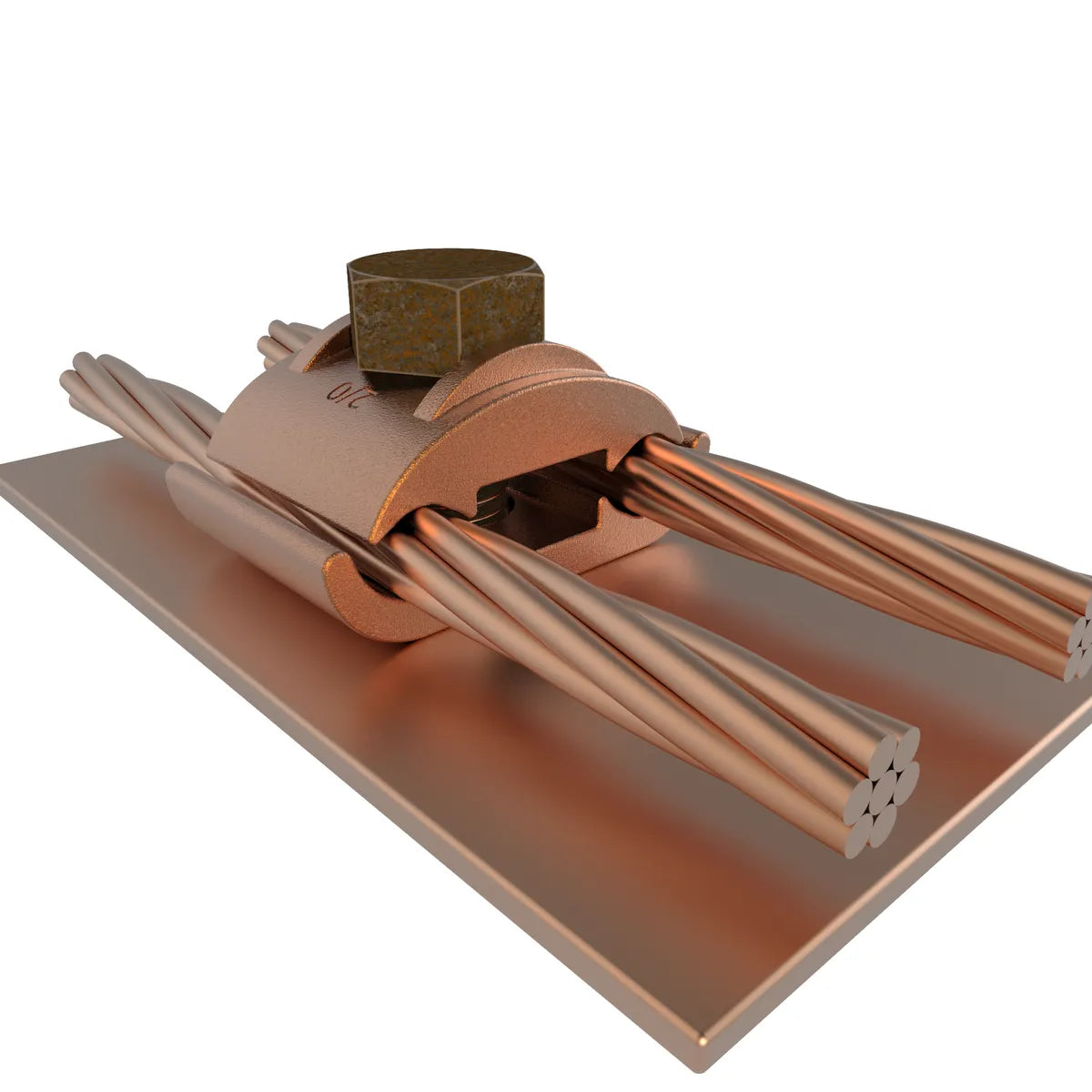 GC2929 - Burndy - 1/2" Stud to 1/2" Stud Silicon Bronze Hardware Mechanical Grounding Connector