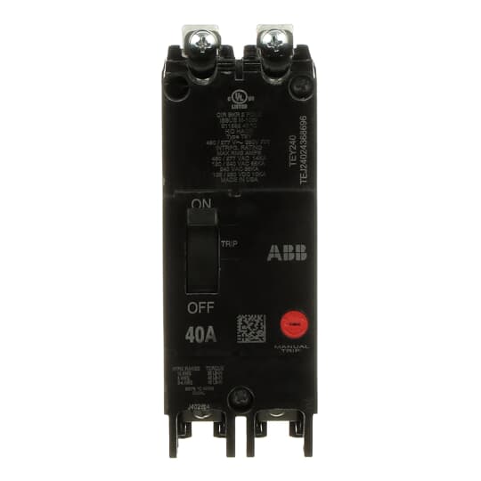 TEY240 - General Electric - 40 Amp 2 Pole 480 V Circuit Breaker