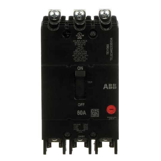 TEY360 - General Electric - 60 Amp 3 Pole 480 V Circuit Breaker