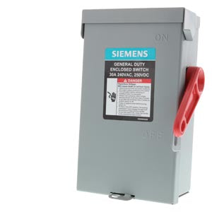 GF321NA - Siemens - 30A 240V - 3 Pole Surface Mount Safety Switch