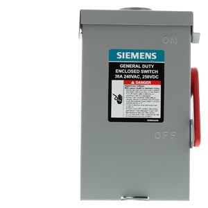 GF321NRA - Siemens - 30A 240V - 3 Pole Surface Mount Safety Switch