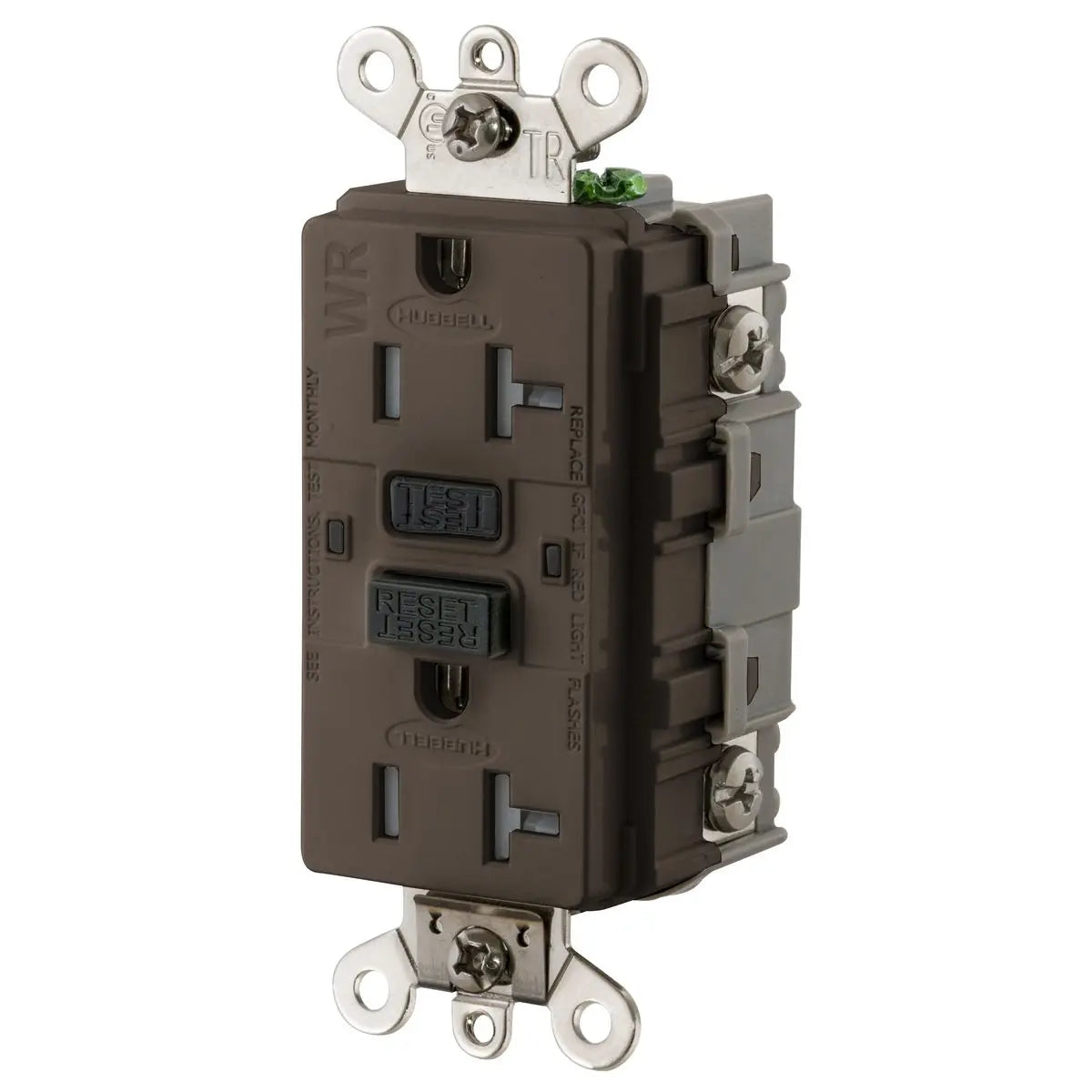 GF5362SG - Hubbell Wiring Device-Kellems - 20A Extra Heavy Duty Industrial Tamper Self-Test GFCI Receptacle