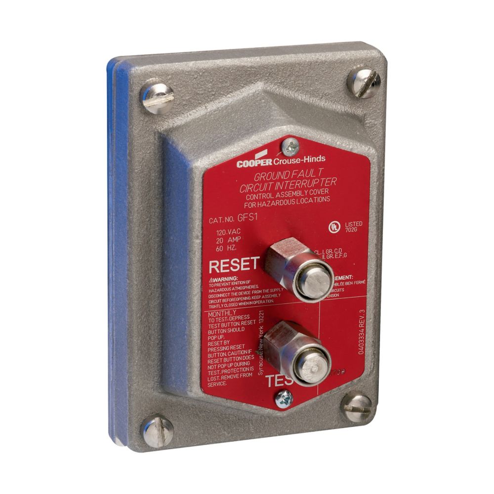 GFS1 - Eaton Crouse-Hinds Series - GFS Ground Fault Circuit Interrupter