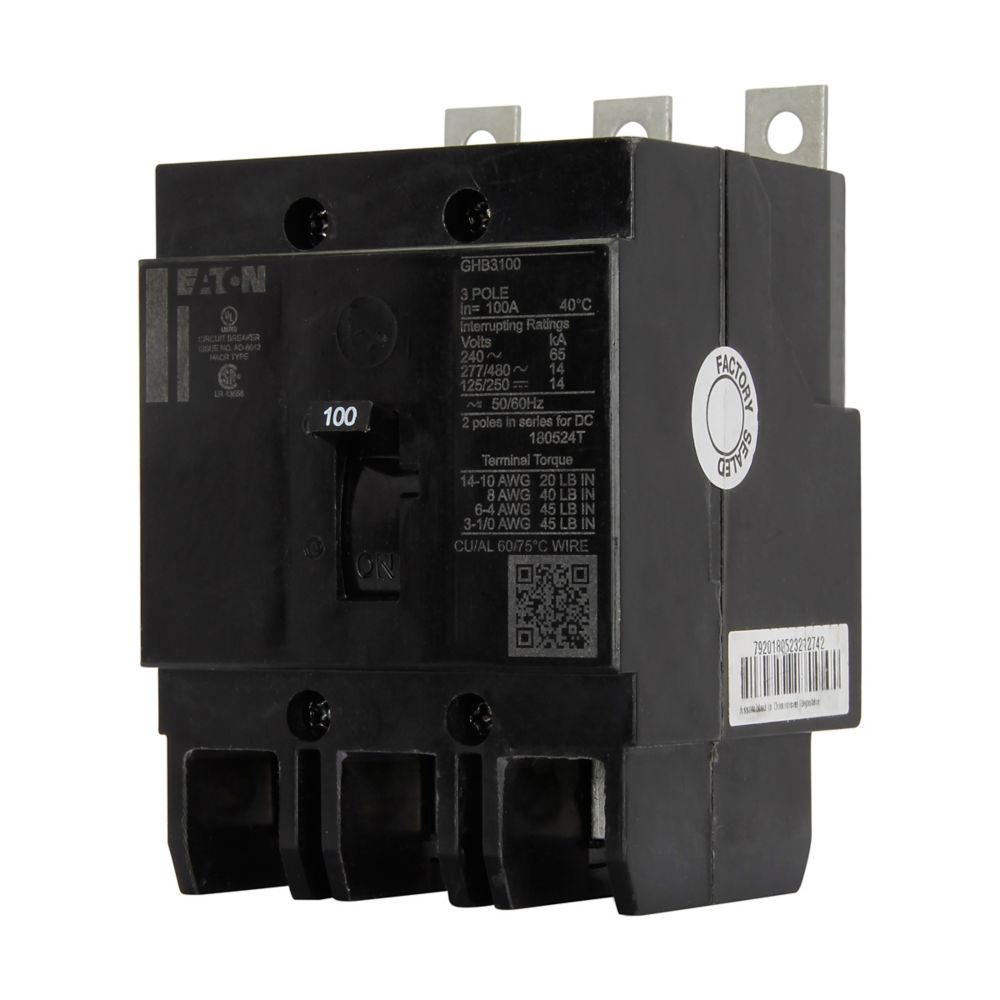 GHB3100 - Eaton Cutler Hammer - 100A Three-Pole Circuit Breakers