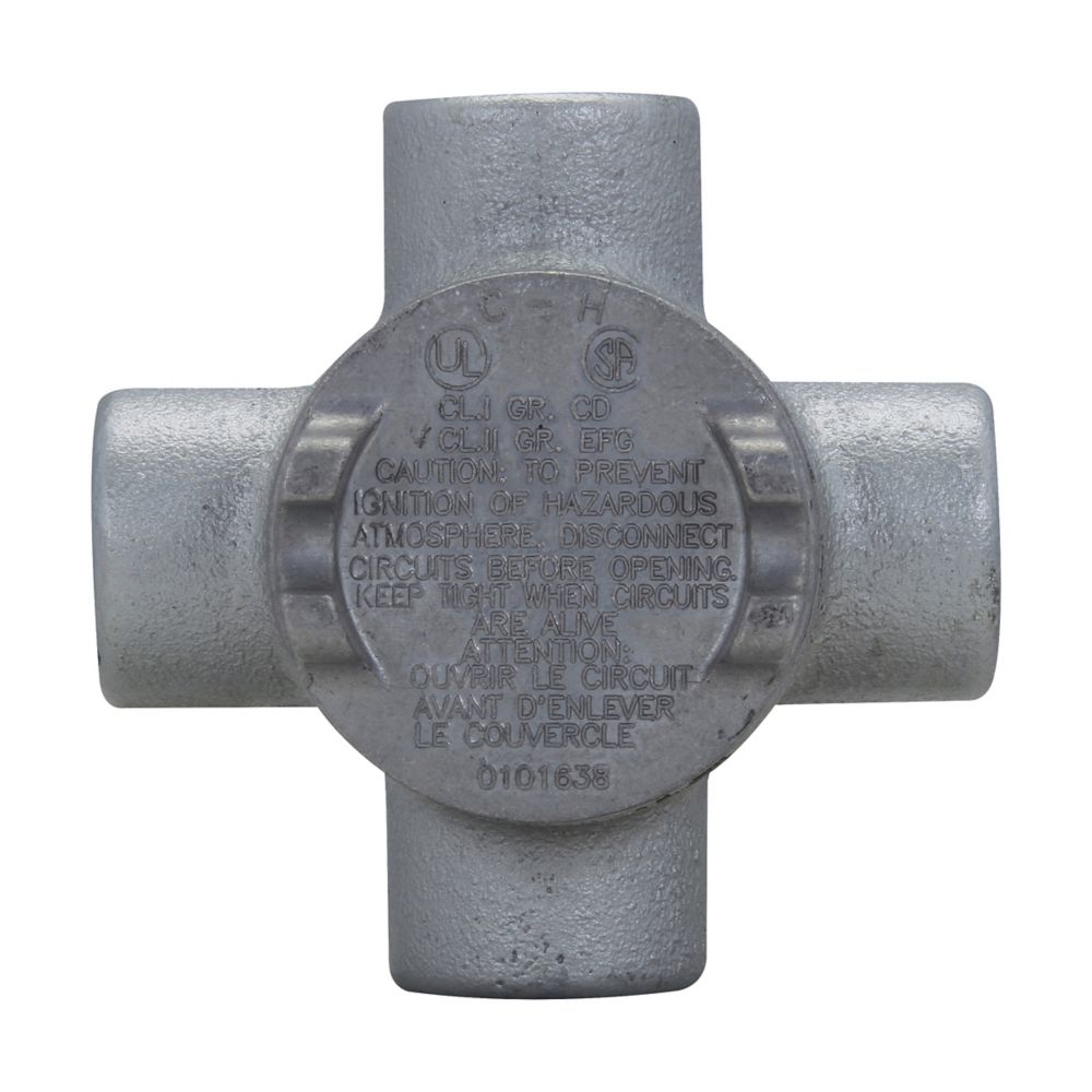 GUAX24 - Eaton Crouse-Hinds Series - 3/4" Condulet GUA Conduit Outlet Box with Cover
