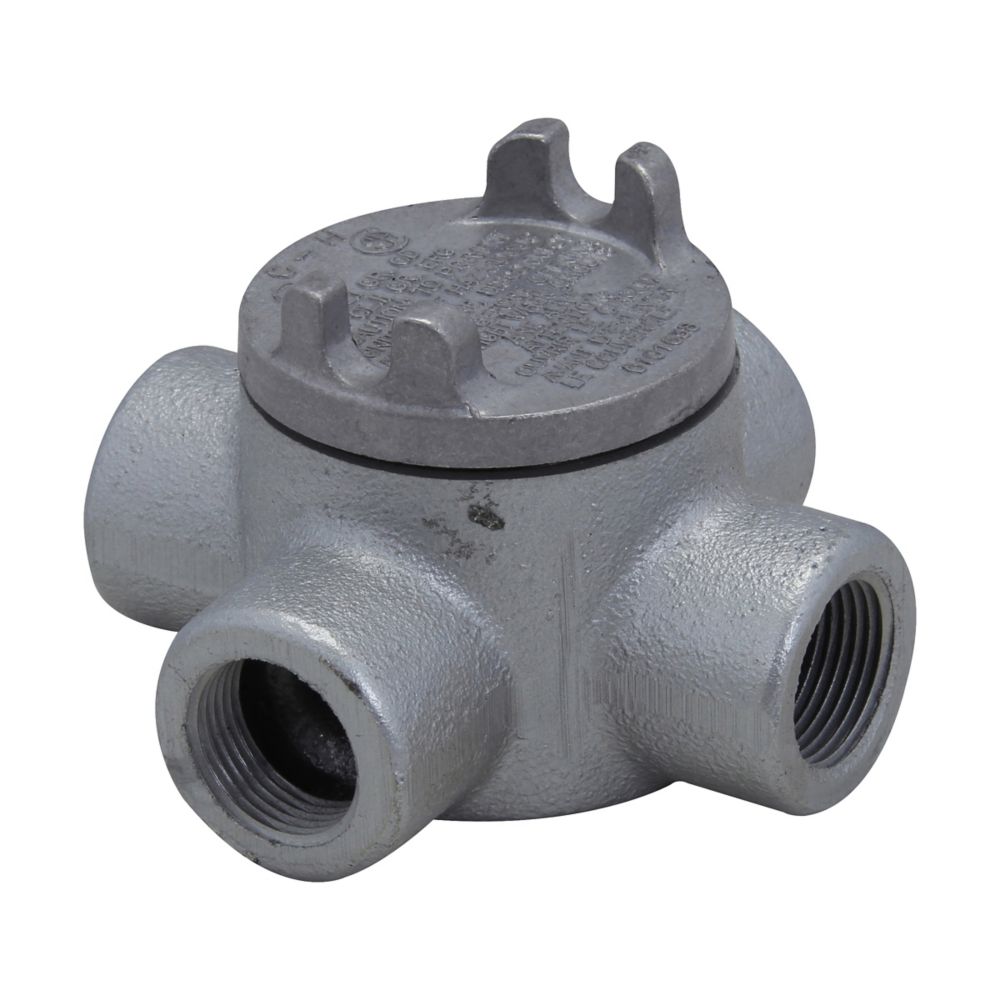 GUAX16 - Eaton Crouse-Hinds Series - 1/2" Condulet GUA Conduit Outlet Box with Cover