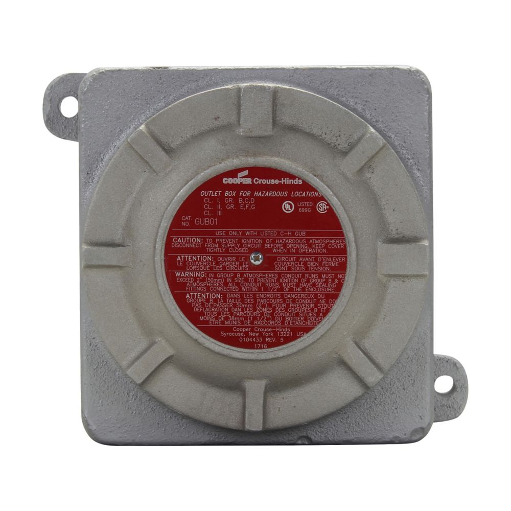 GUB01 - Eaton Crouse-Hinds Series - 5-3/8" GUB Junction Box