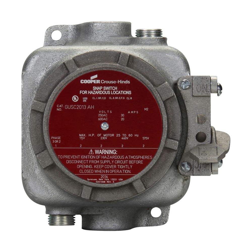 GUSC2013AH - Eaton Crouse-Hinds Series - 3/4" 20A/30A GUSC Snap Switch