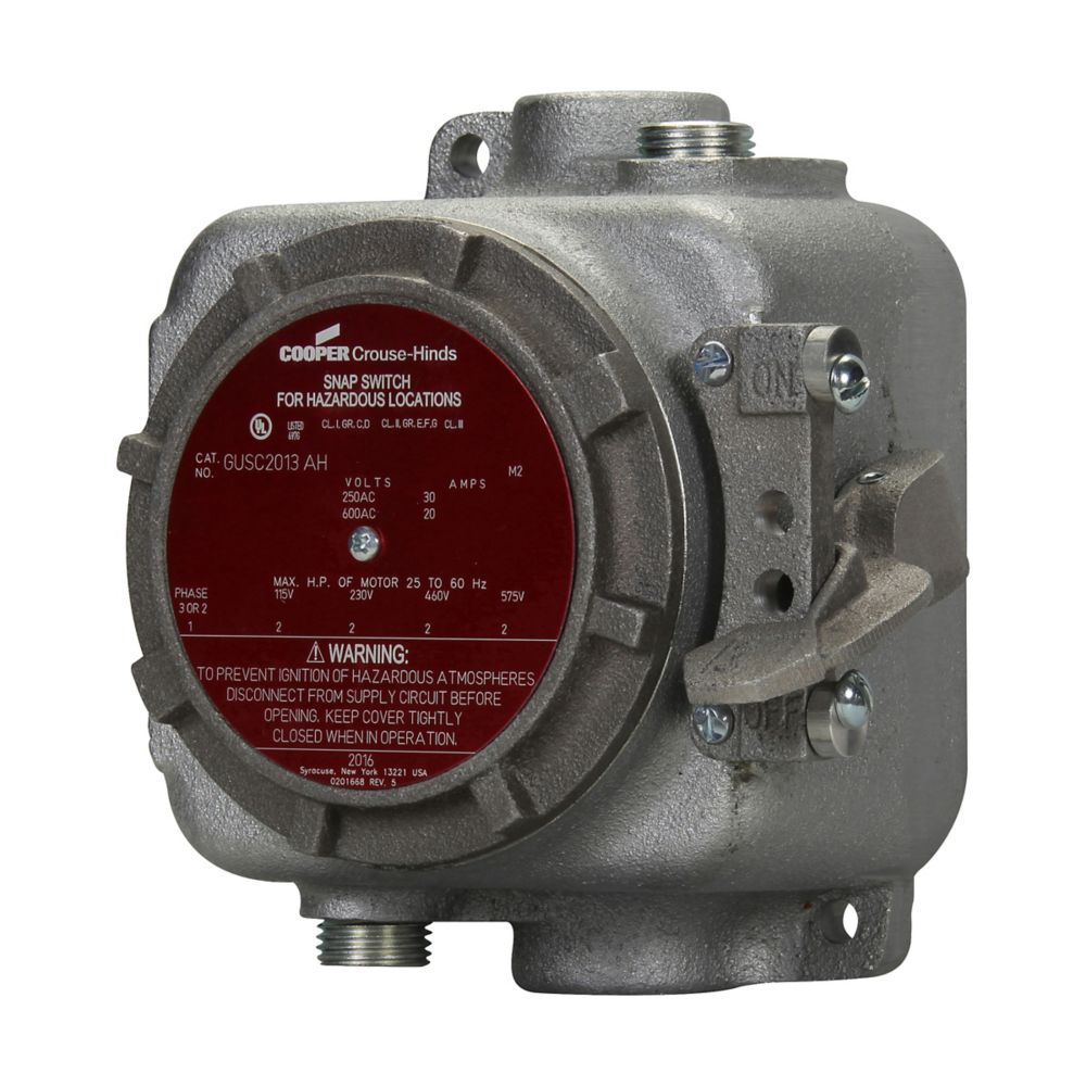 GUSC2013AH - Eaton Crouse-Hinds Series - 3/4" 20A/30A GUSC Snap Switch