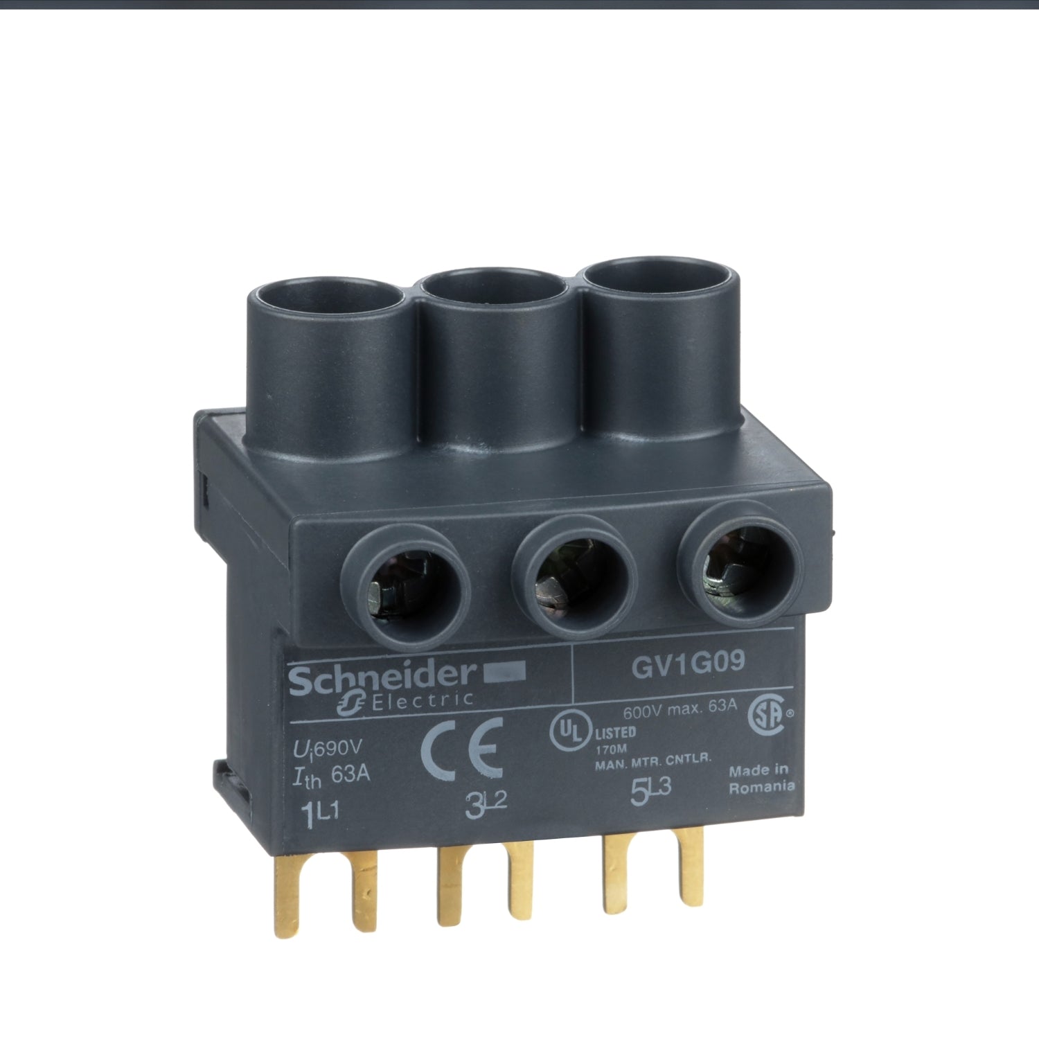 GV1G09 - Schneider Electric - Square D TeSys GV Terminal Block