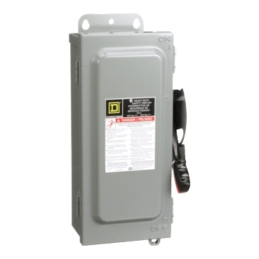 H361A - Square D - Heavy duty 30A 600VAC/DC 3 pole 20hp NEMA 12K Fusible safety switch