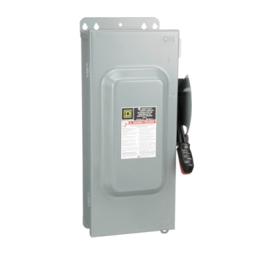 H363AWK - Square D - Heavy duty 100A 600VAC/DC 3 wire 3 pole 100hp NEMA 12 Fusible safety switch