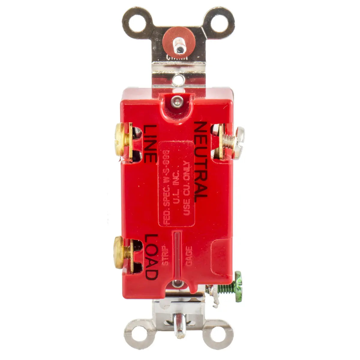 HBL1221PL - Hubbell Wiring Device-Kellems - 20A 120/277V AC Single-Pole Back and Side Wired Pilot Light Toggle Switch