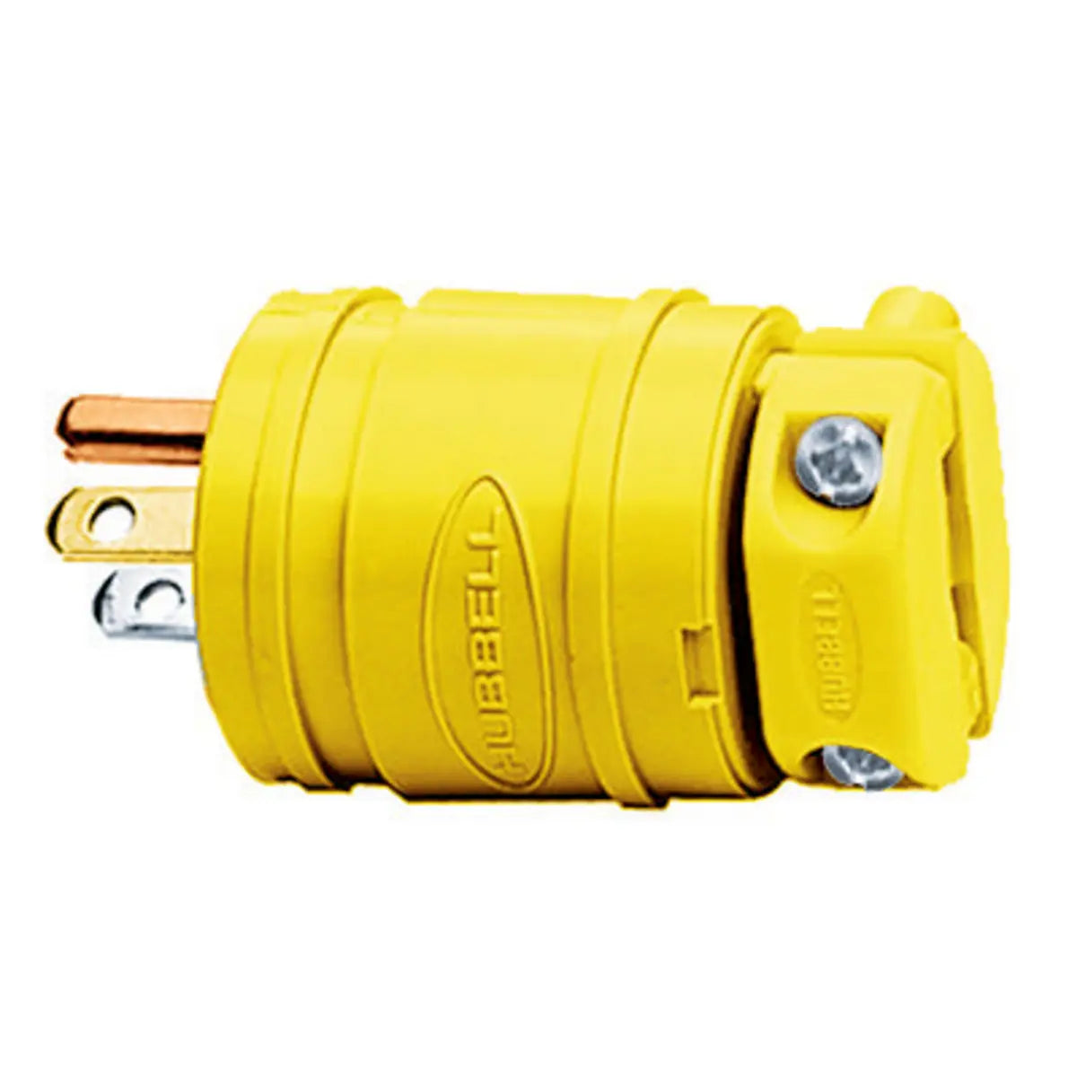 HBL1447 - Hubbell Wiring Device-Kellems - 15A 125V Straight 2-Pole 3-Wire Grounding Elasto-Grip Male Plug Dust-Tight