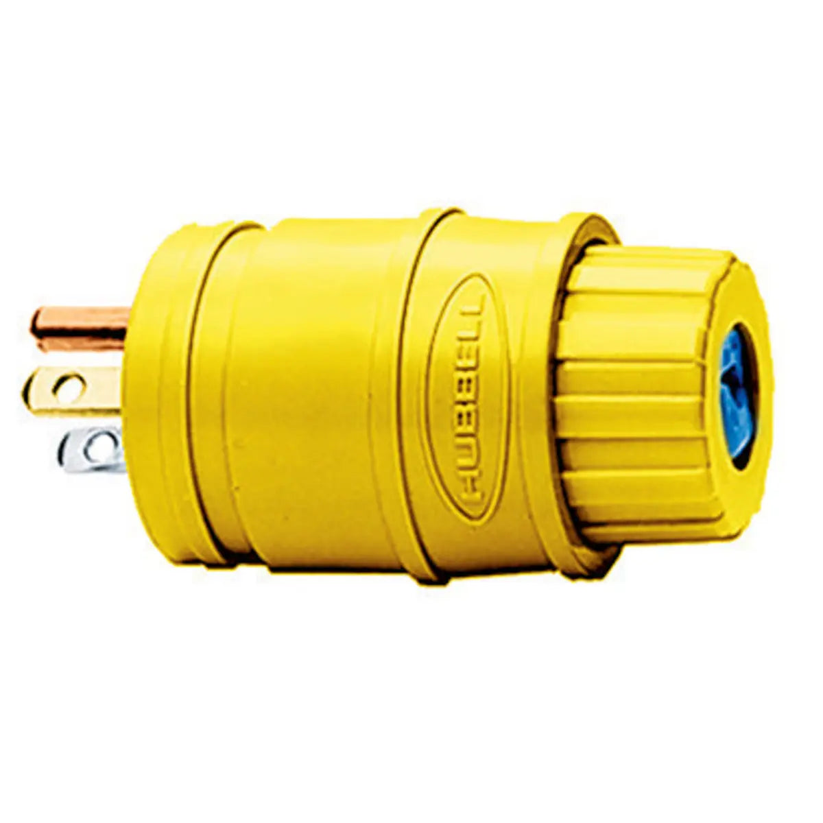 HBL14W47 - Hubbell Wiring Device-Kellems - 15A 125V Straight 2-Pole 3-Wire Grounding Elasto-Grip Male Plug Water-Tight