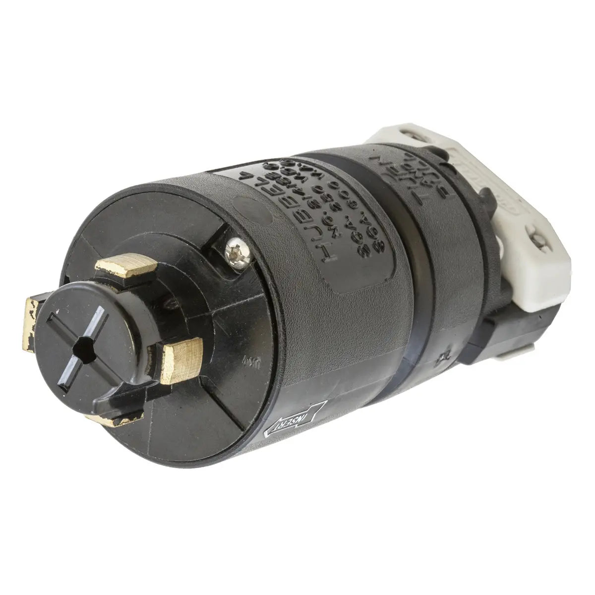 HBL21415B - Hubbell Wiring Device-Kellems - 30A 600V AC 20A 250V DC 3-Pole 4-Wire Grounding Hubbellock Device with Male Plug