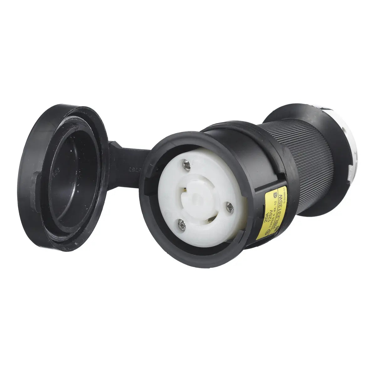 HBL2313SW - Hubbell Wiring Device-Kellems - 20A 125V 2 Pole 3 Wire with Grounding Twist-Lock Device with Female Connector Body