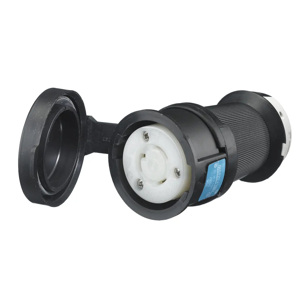 HBL2323SW - Hubbell Wiring Device-Kellems - 20A 250V 2-Pole 3-Wire Grounding Twist-Lock Device with Female Connector Body