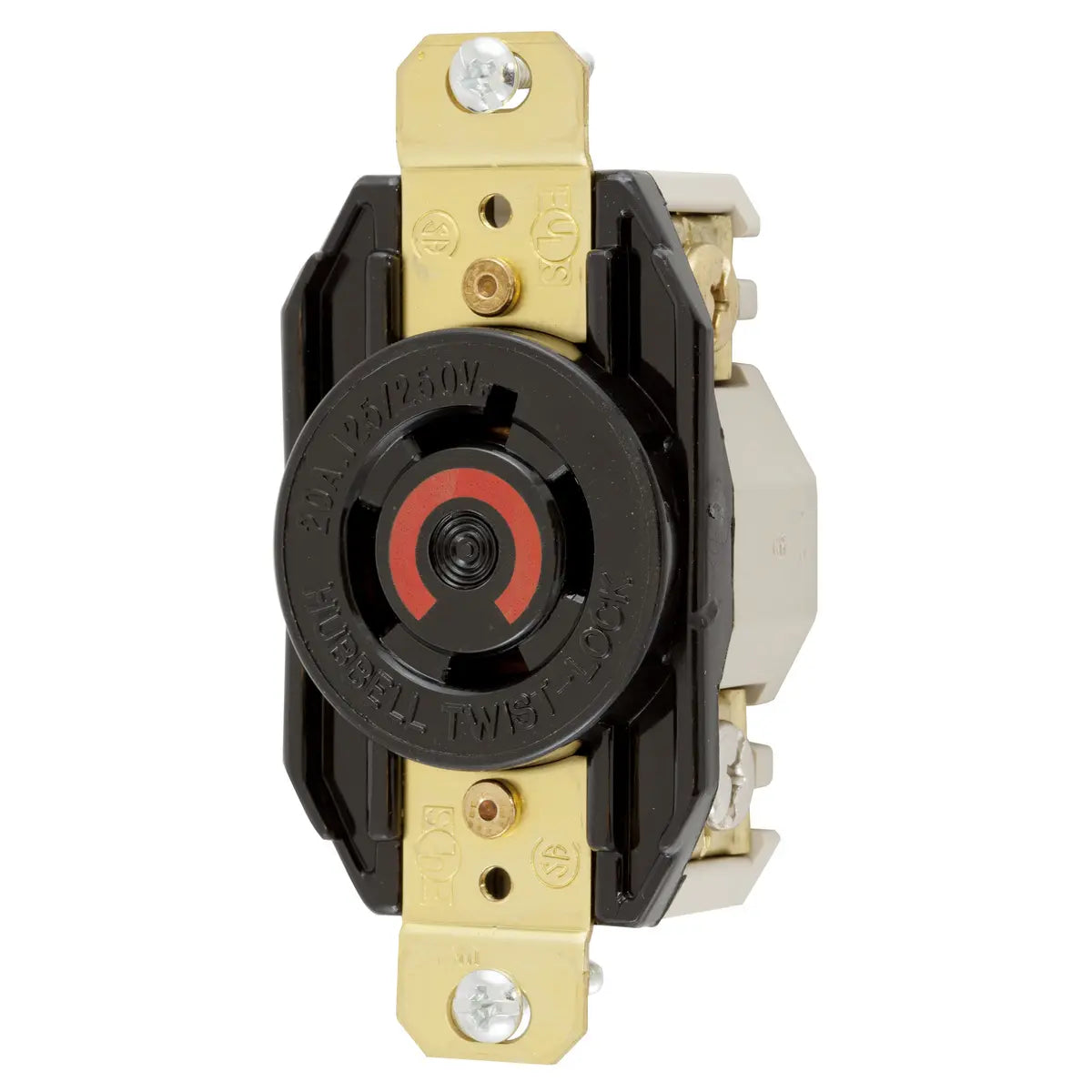 HBL2410 - Hubbell Wiring Device-Kellems - 20A 125/250V EdgeConnect Twist-Lock Receptacle with Spring Termination