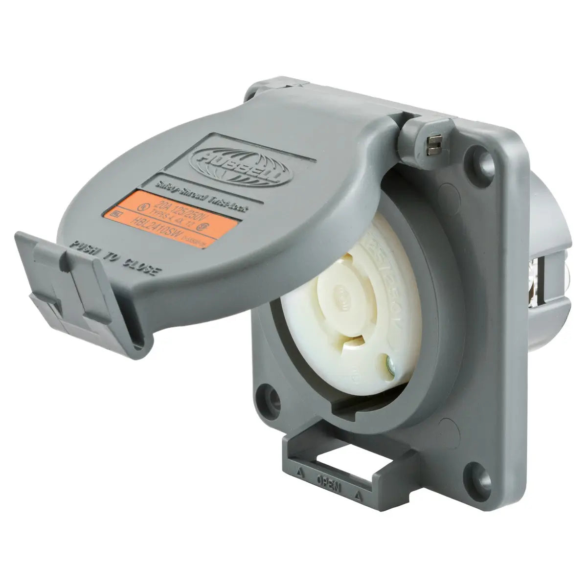 HBL2410SW - Hubbell Wiring Device-Kellems - 20A 125/250V 3-Pole 4-Wire Grounding Twist-Lock Device