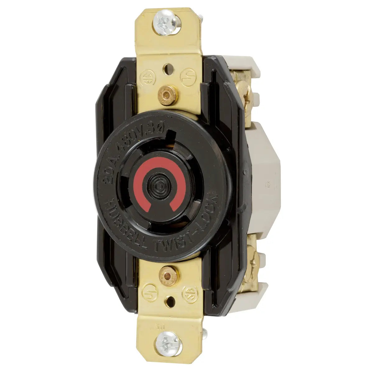 HBL2430 - Hubbell Wiring Device-Kellems - 20A 3-Phase Delta 480V AC 3-Pole 4-Wire Grounding Twist-Lock Device