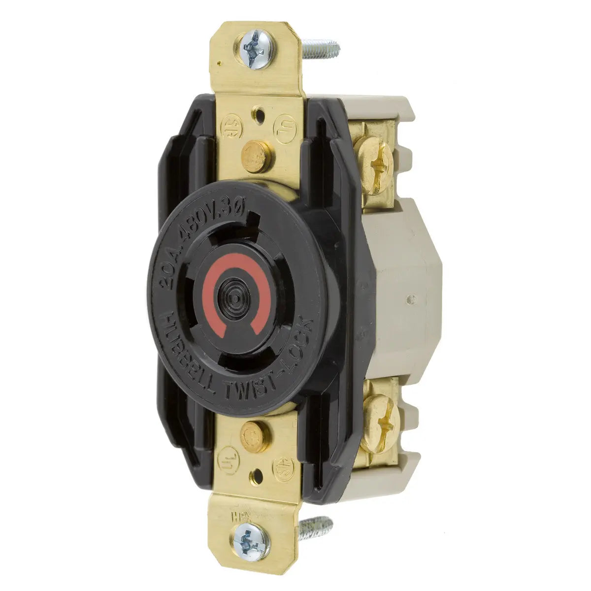 HBL2430 - Hubbell Wiring Device-Kellems - 20A 3-Phase Delta 480V AC 3-Pole 4-Wire Grounding Twist-Lock Device