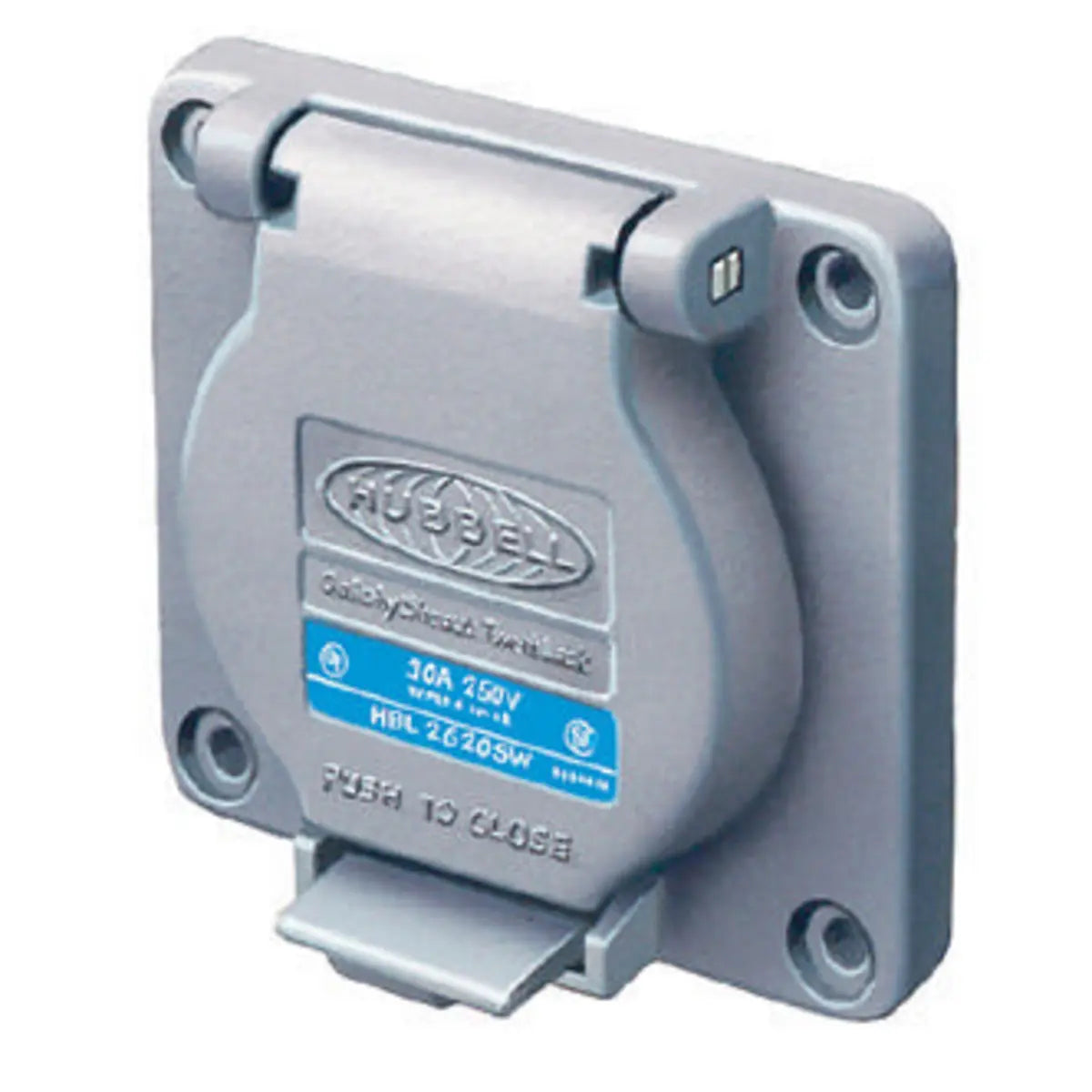 HBL2620SW - Hubbell Wiring Device-Kellems - 30A Receptacle Watertight Safety Cover Twist-Lock Locking Devices