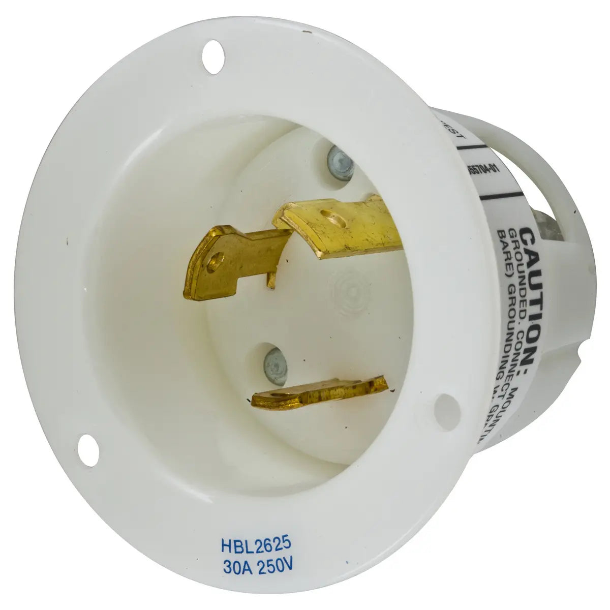 HBL2625 - Hubbell Wiring Device-Kellems - 30A Flanged Inlet Twist-Lock Locking Devices
