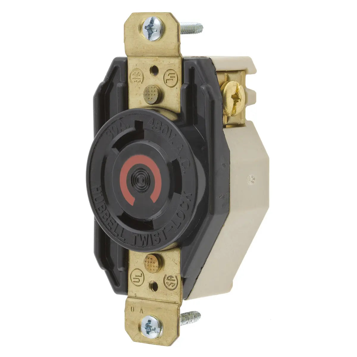 HBL2640 - Hubbell Wiring Device-Kellems - 30A Flush Receptacle Industrial Twist-Lock Locking Devices