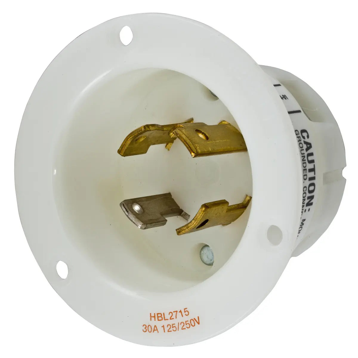 HBL2715 - Hubbell Wiring Device-Kellems - 30A Flanged Inlet Twist-Lock Locking Devices