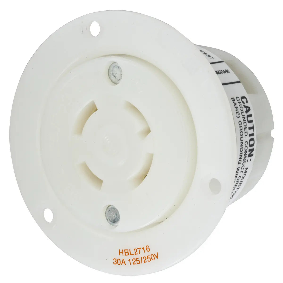 HBL2716 - Hubbell Wiring Device-Kellems - 30A Flanged Receptacle Twist-Lock Locking Devices