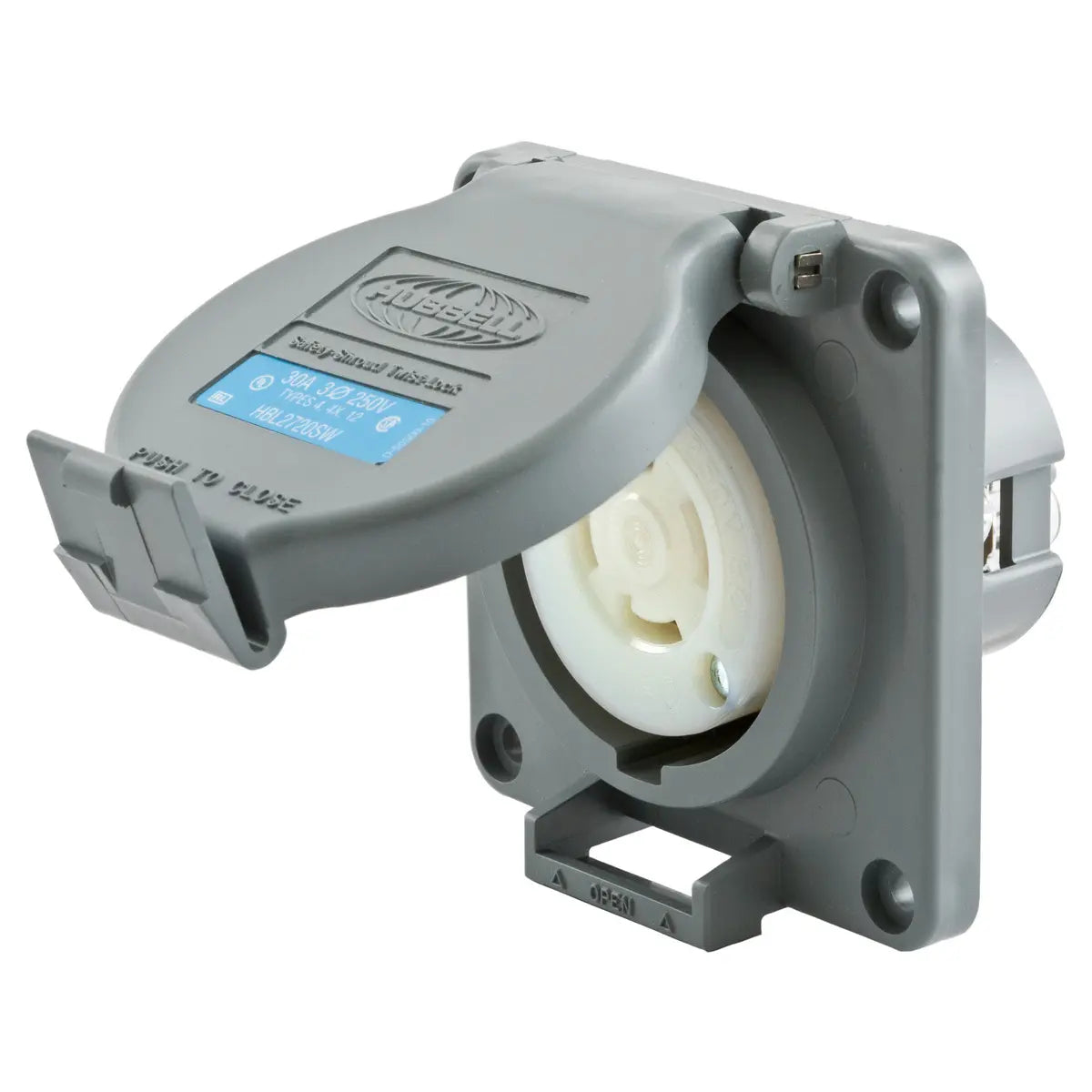 HBL2720SW - Hubbell Wiring Device-Kellems - 30A Watertight Safety Shroud Twist-Lock Locking Devices