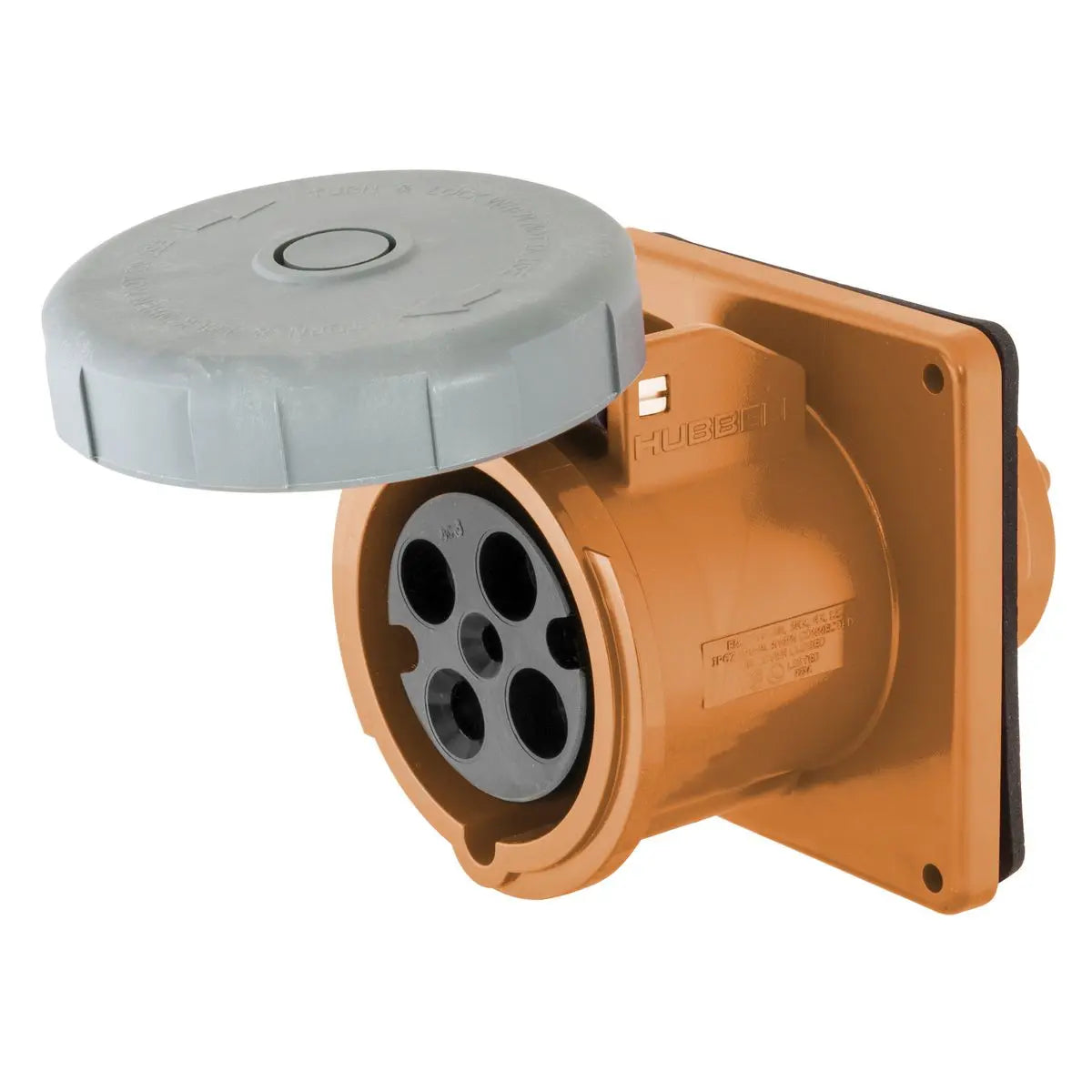 HBL4100R12W - Hubbell Wiring Device-Kellems - 100A Female Receptacle IEC Pin and Sleeve