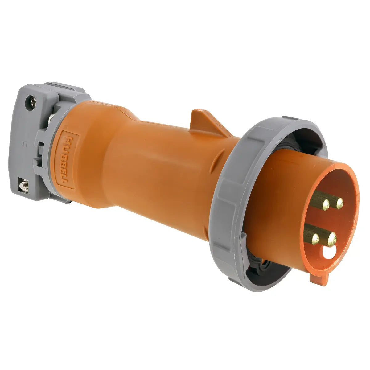 HBL460P12W - Hubbell Wiring Device-Kellems - 60A 125/250V 3 Pole 4 Wire Male Plug Watertight IEC Pin and Sleeve