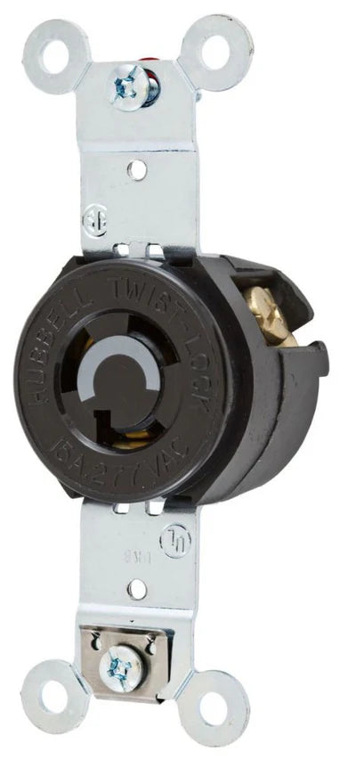 HBL4760 - Hubbell Wiring Device-Kellems - 15A 2-Pole 3-Wire Grounding Male Plug Screw Terminal Twist-Lock