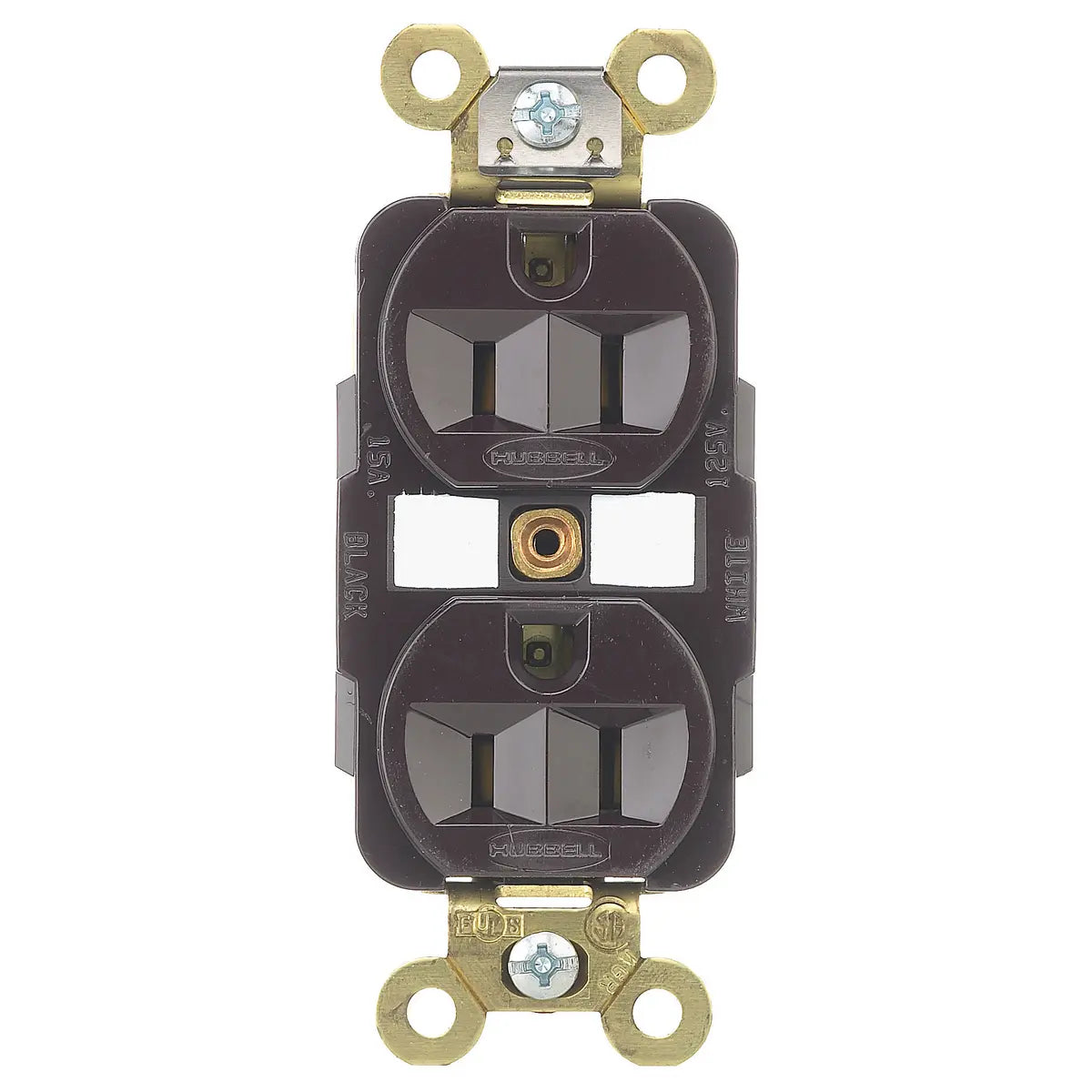 HBL5262 - Hubbell Wiring Device-Kellems 15A 125V 2 Pole 3 Wire Duplex Receptacle Straight Blade Devices