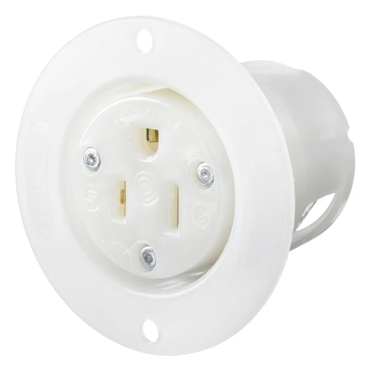 HBL5279C - Hubbell Wiring Device-Kellems -  15A 125V 2 Pole 3 Wire Flanged Inlet Straight Blade Devices