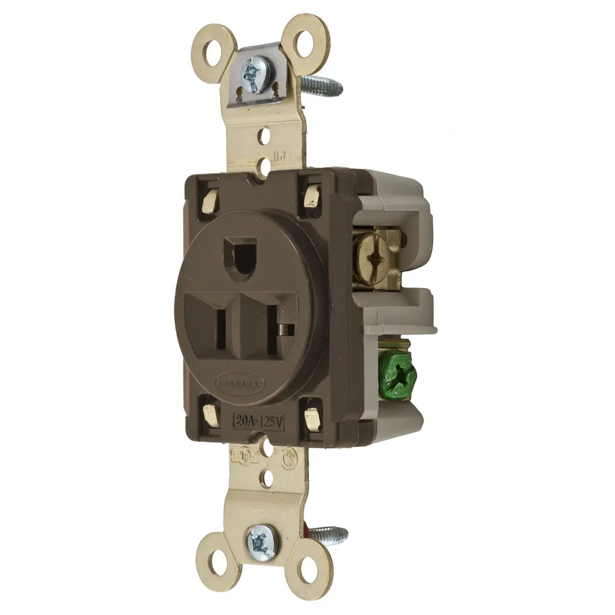 HBL5361 - Hubbell Wiring Device-Kellems - 20A 125V 2 Pole 3 Wire Single Receptacle Straight Blade Devices