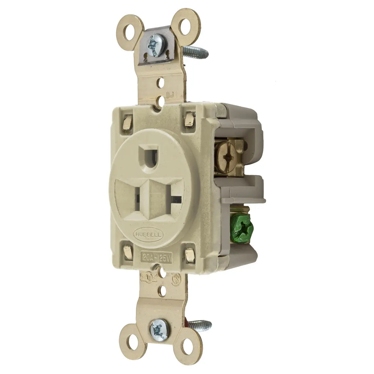 HBL5361I - Hubbell Wiring Device-Kellems - 20A 125V 2 Pole 3 Wire Single Receptacle Straight Blade Devices