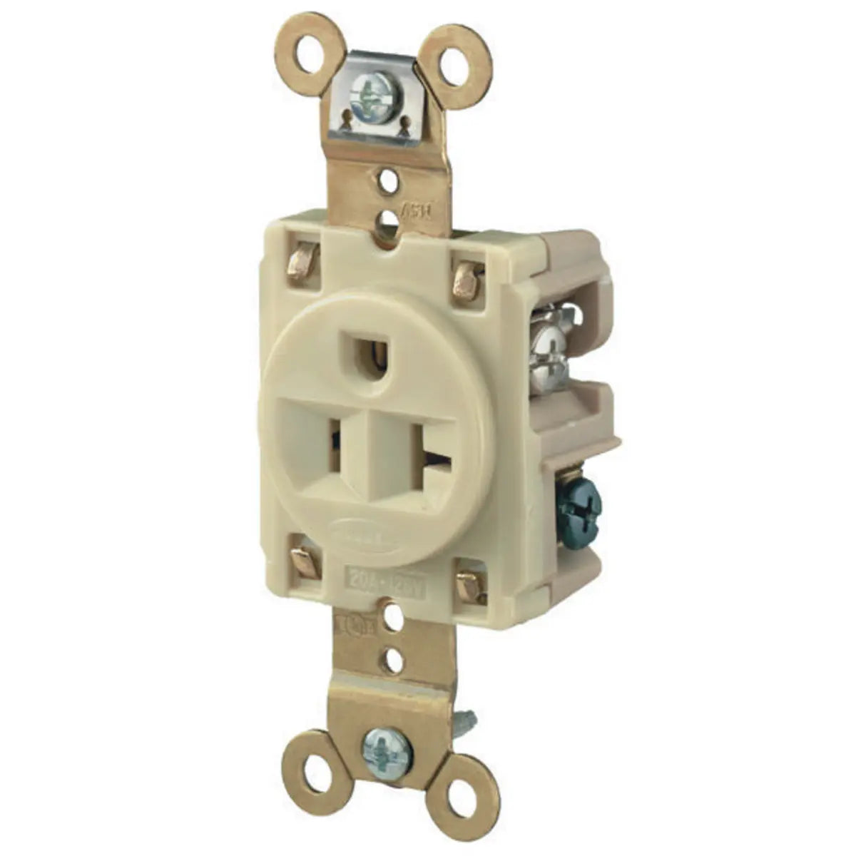 HBL5361I - Hubbell Wiring Device-Kellems - 20A 125V 2 Pole 3 Wire Single Receptacle Straight Blade Devices