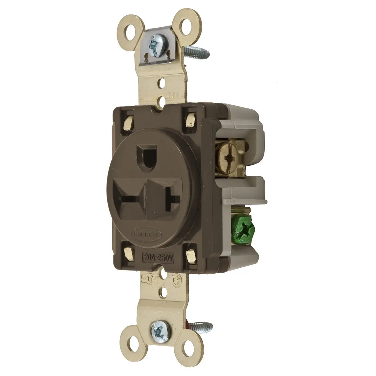 HBL5461 - Hubbell Wiring Device-Kellems - 20A 250V 2 Pole 3 Wire Single Receptacle Straight Blade Devices