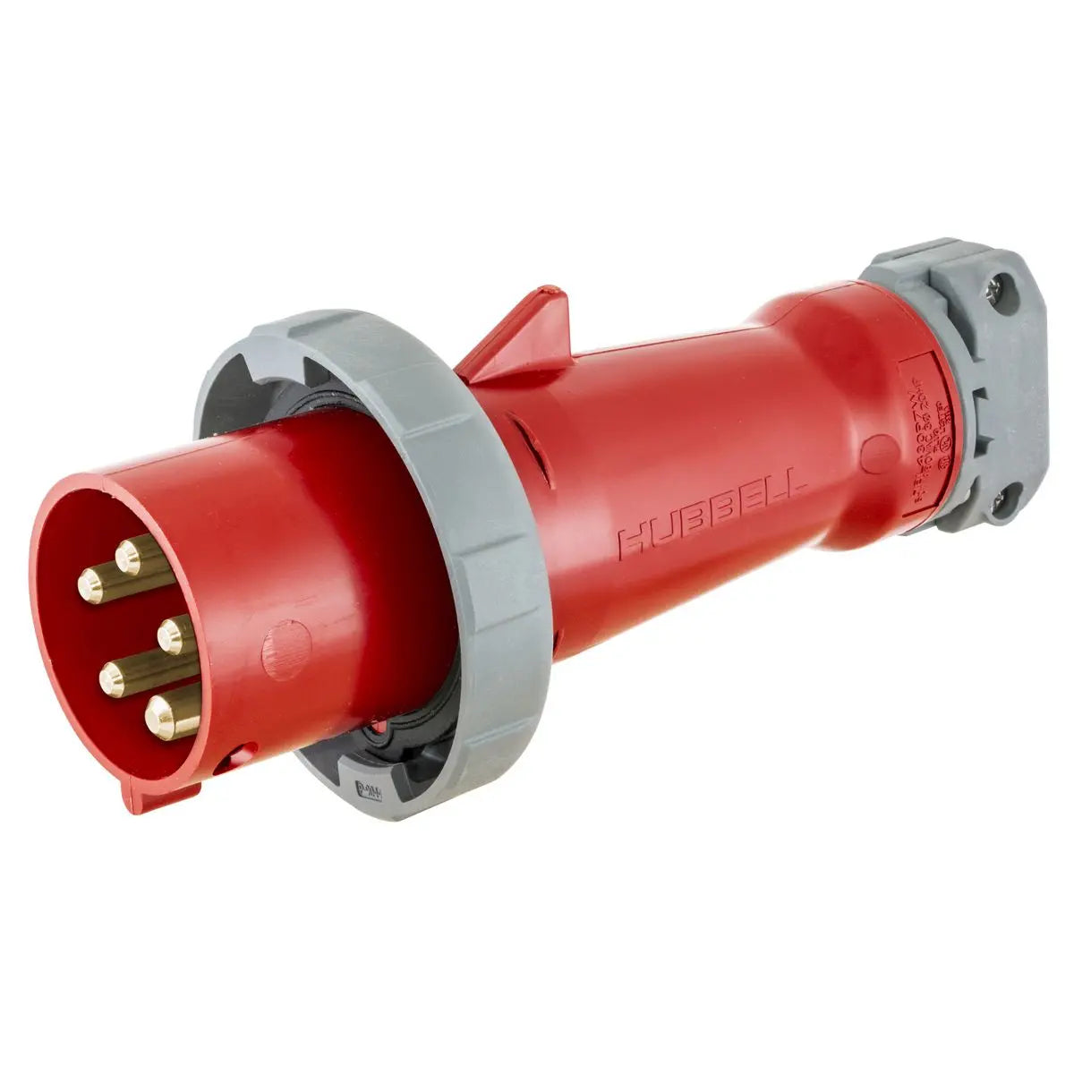HBL560P7W - Hubbell Wiring Device-Kellems 60A 277/480V 4 Pole 5 Wire Plug IEC Pin and Sleeve Devices
