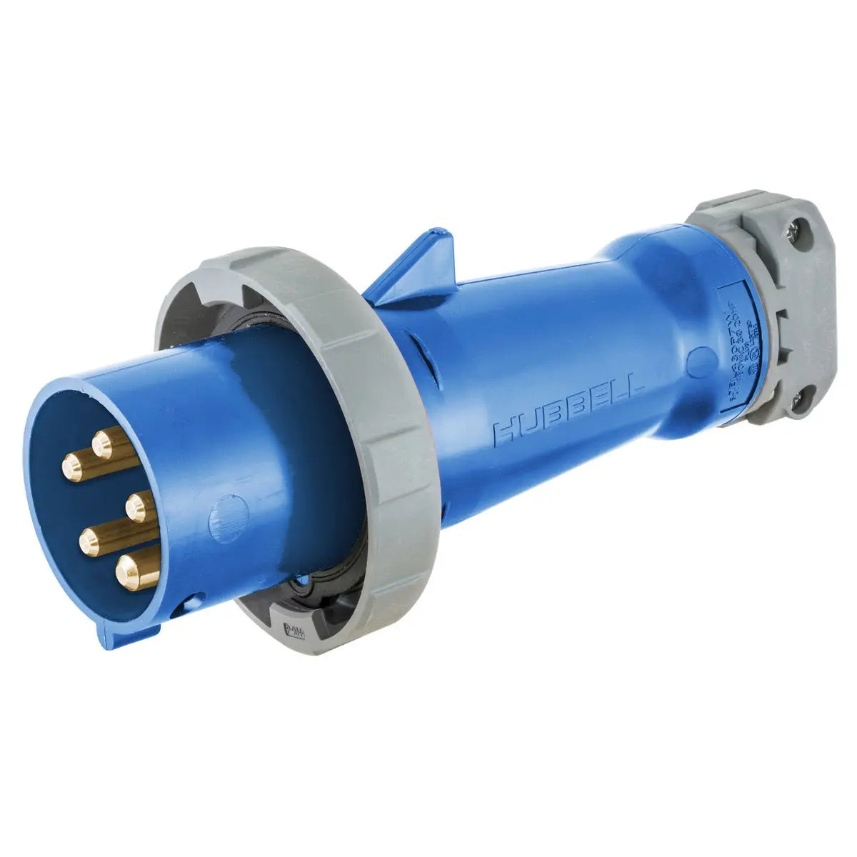 HBL560P9W - Hubbell Wiring Device-Kellems 60A 120/208V 4 Pole 5 Wire Plug IEC Pin and Sleeve Devices