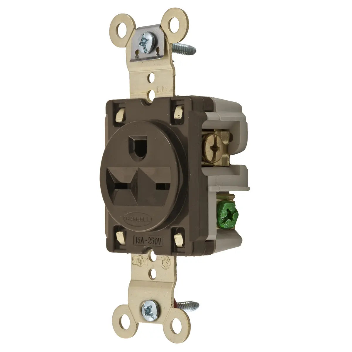 HBL5661 - Hubbell Wiring Device-Kellems 15A 250V 2 Pole 3 Wire Single Receptacle Straight Blade Devices
