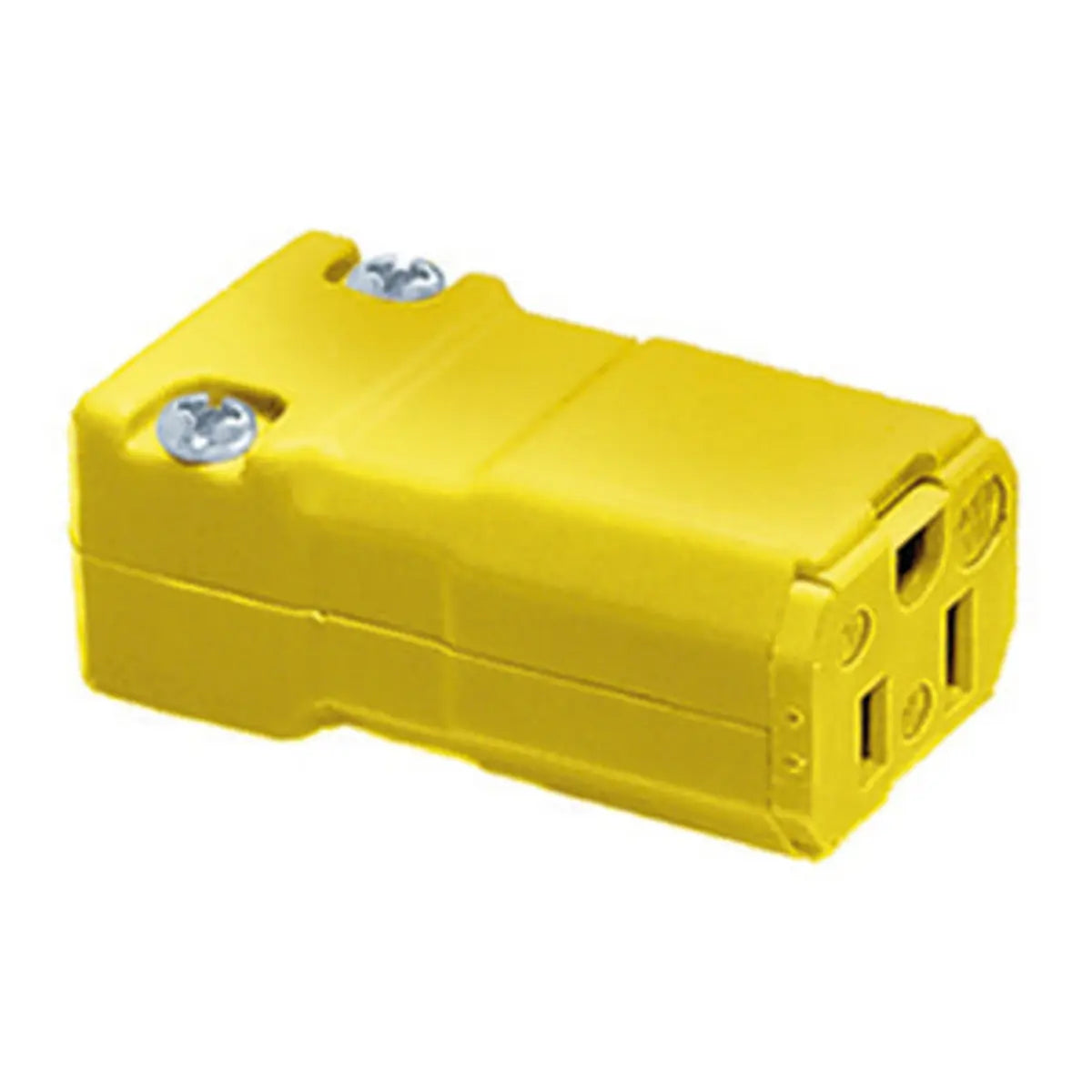 HBL5969VY - Hubbell Wiring Device Kellems - 15A 125V 2 Pole 3 Wire Grounding Female Connector Body Straight Blade Devices