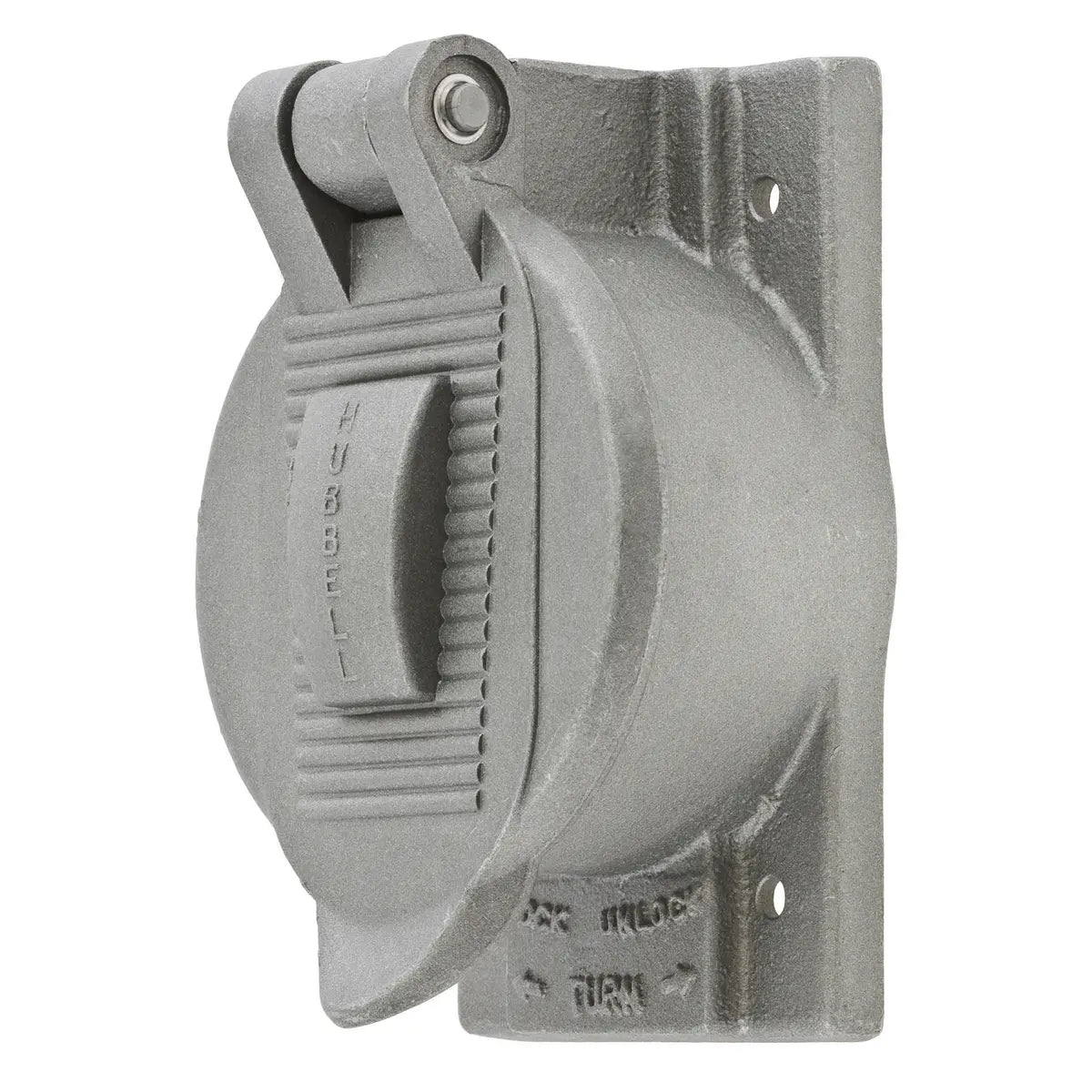 HBL7770 - Hubbell Wiring Device Kellems Weatherproof Cover 1 Gang 50A Twist Lock® Opening Cast Aluminum